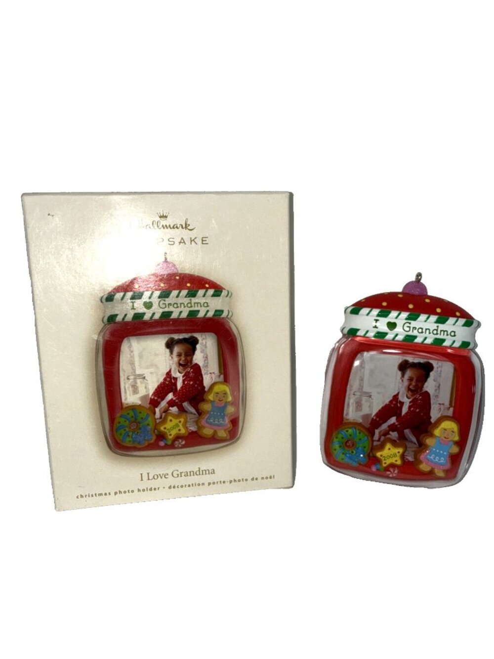 New I Love Grandma 2008 Hallmark Keepsake Christmas Ornament Photo Holder